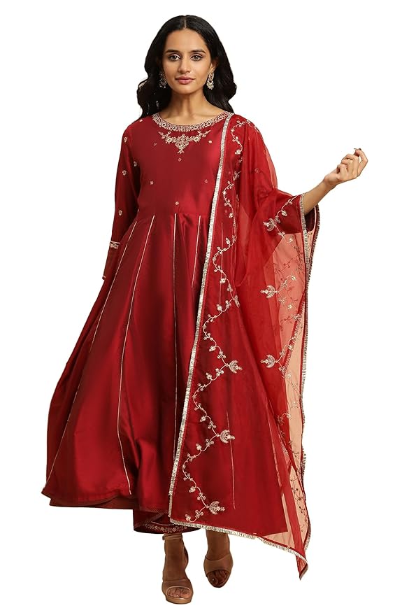 W for Woman Women Viscose Rayon Kurta Pant With Dupatta