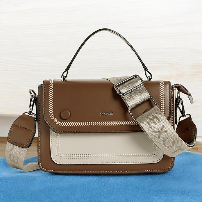 EXOTIC® Premium Embroidery Design Saddle Boxy Shoulder Bag for Women - Image 4